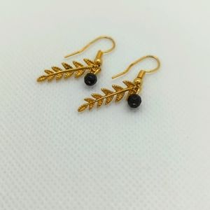 Gold Fern Leaf Earrings